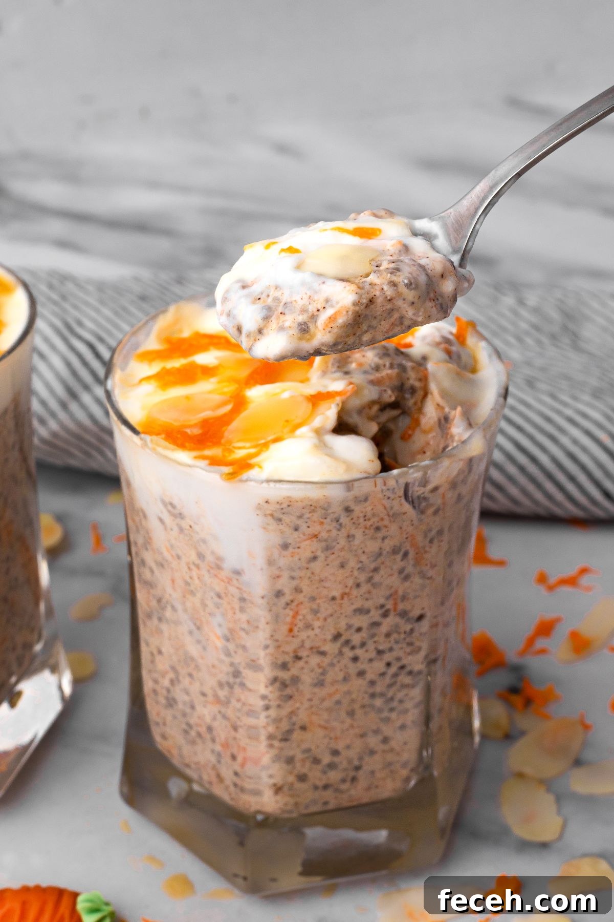 Carrot Cake Chia Pudding with Cottage Cheese