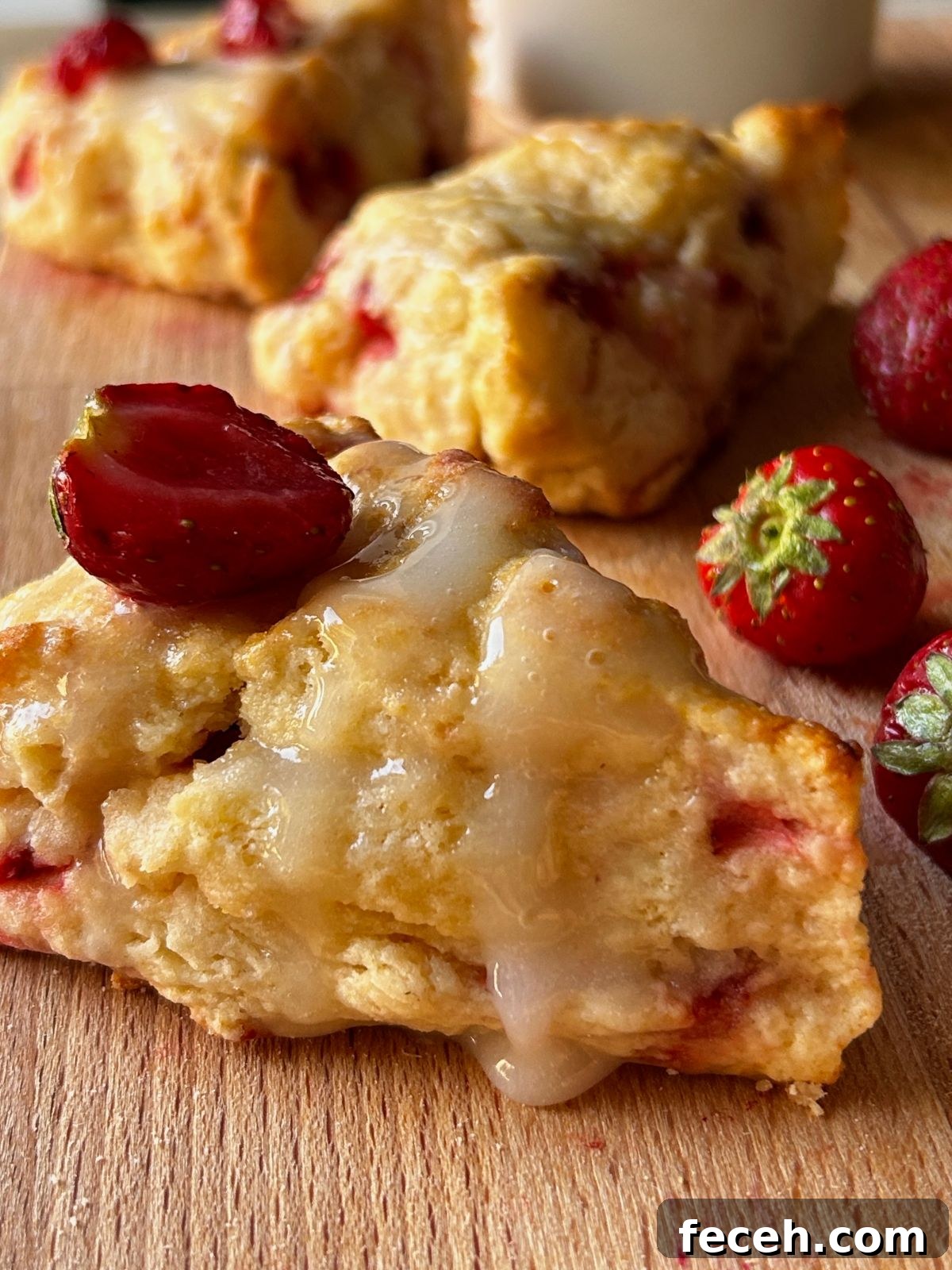 Strawberry Cottage Cheese Scones