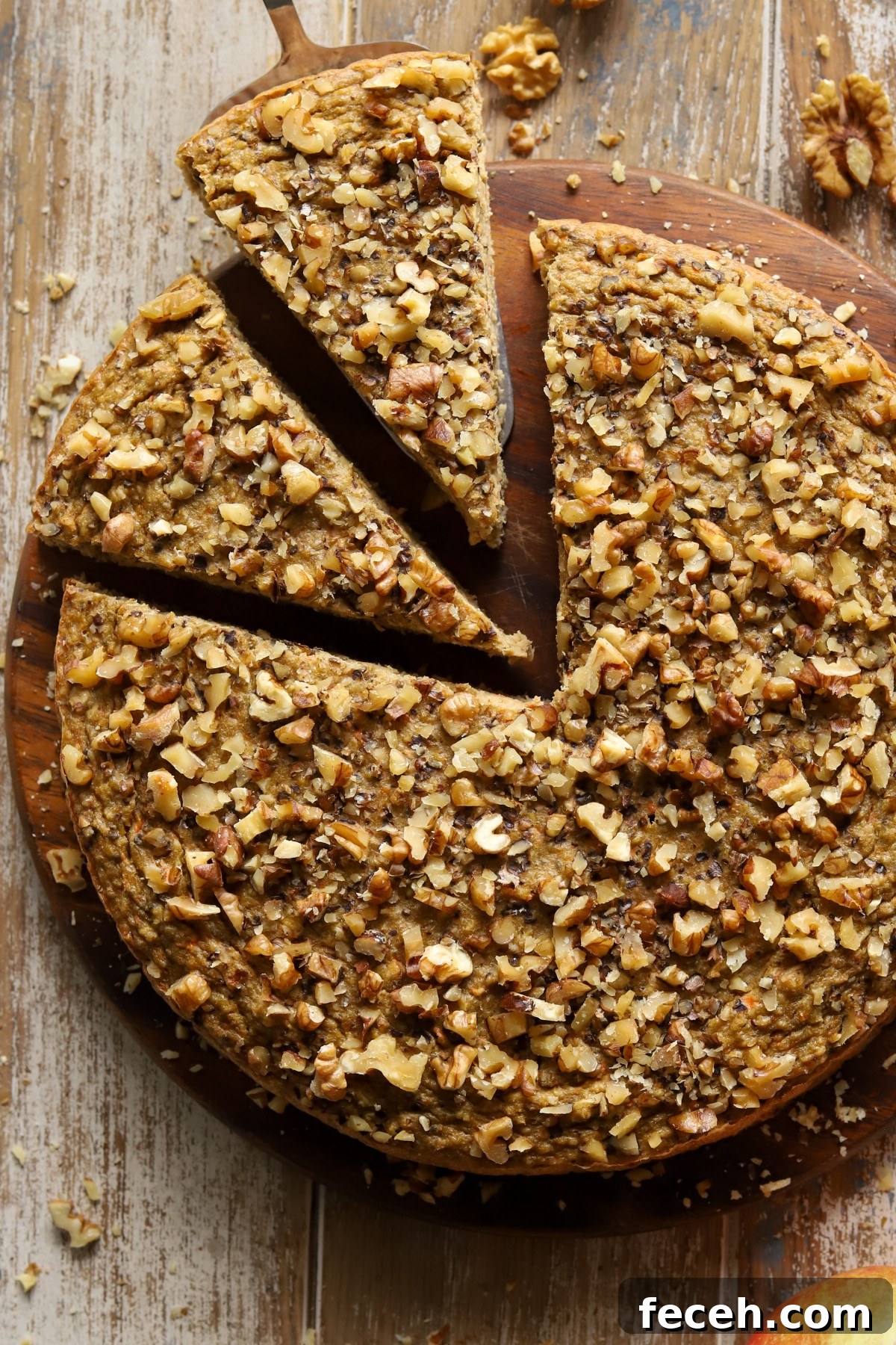 Apple Oatmeal Carrot Cake with Cottage Cheese