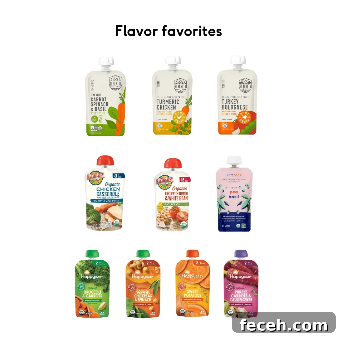 favorite flavors baby food pouches