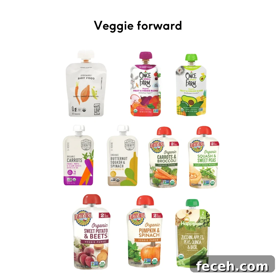 veggie forward baby pouches