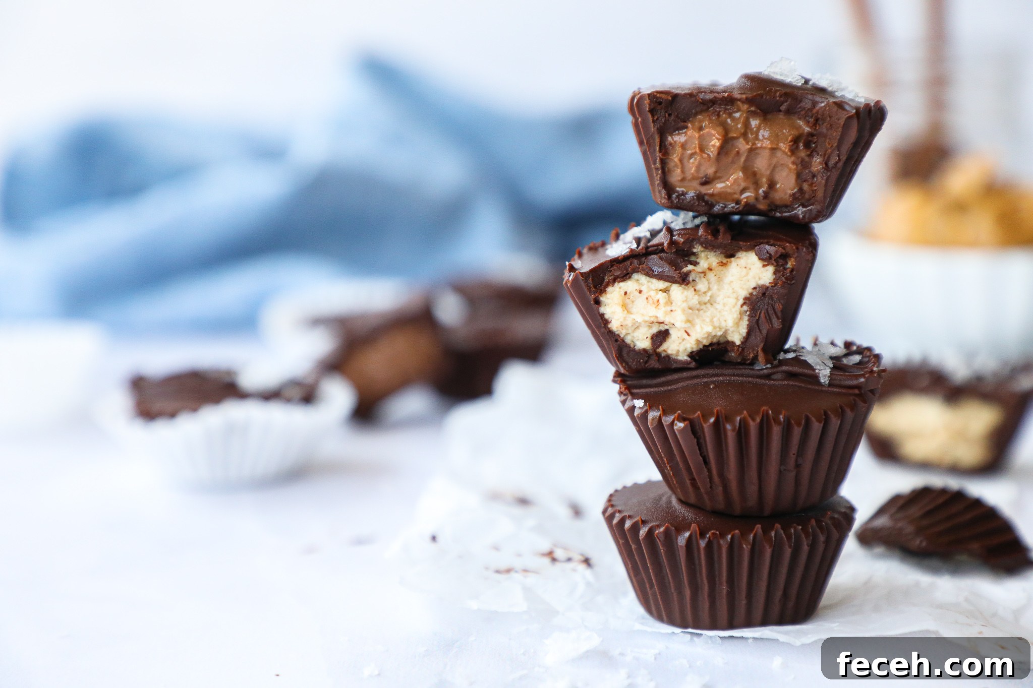 Chocolate chips, nut butter and greek yogurt are all you need to make these tasty cups! They're naturally gluten free and can easily be made dairy free too!