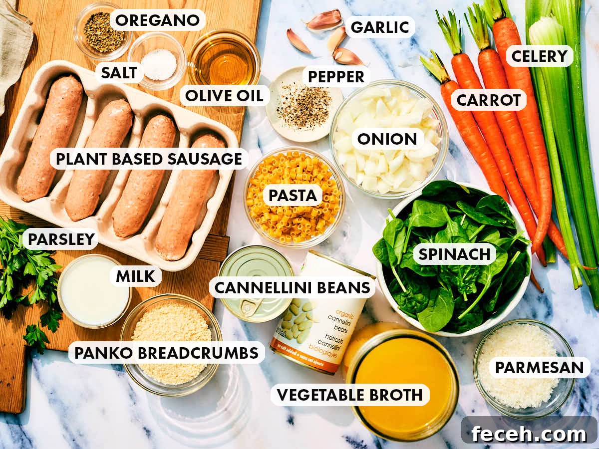 Vegan Italian Wedding Soup Recipe with Plant-Based Meatballs 5 Ingredients to make Evergreen Kitchen's Vegan Italian Wedding Soup with beans.