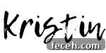 Close up of a signature of Kristin.