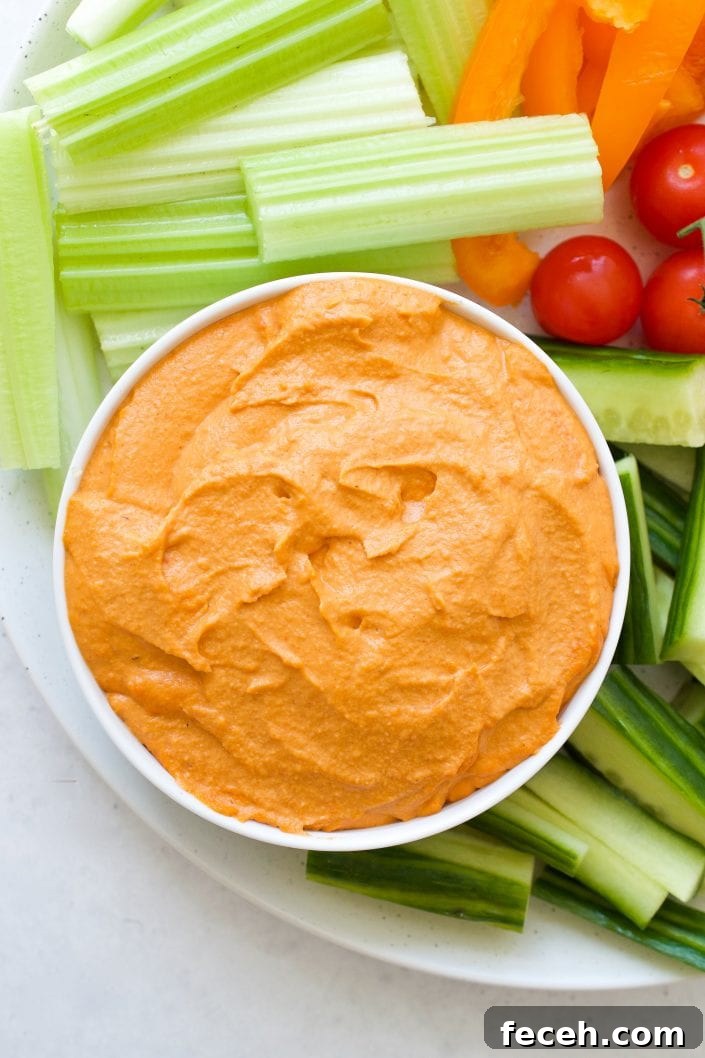 Roasted red pepper dip