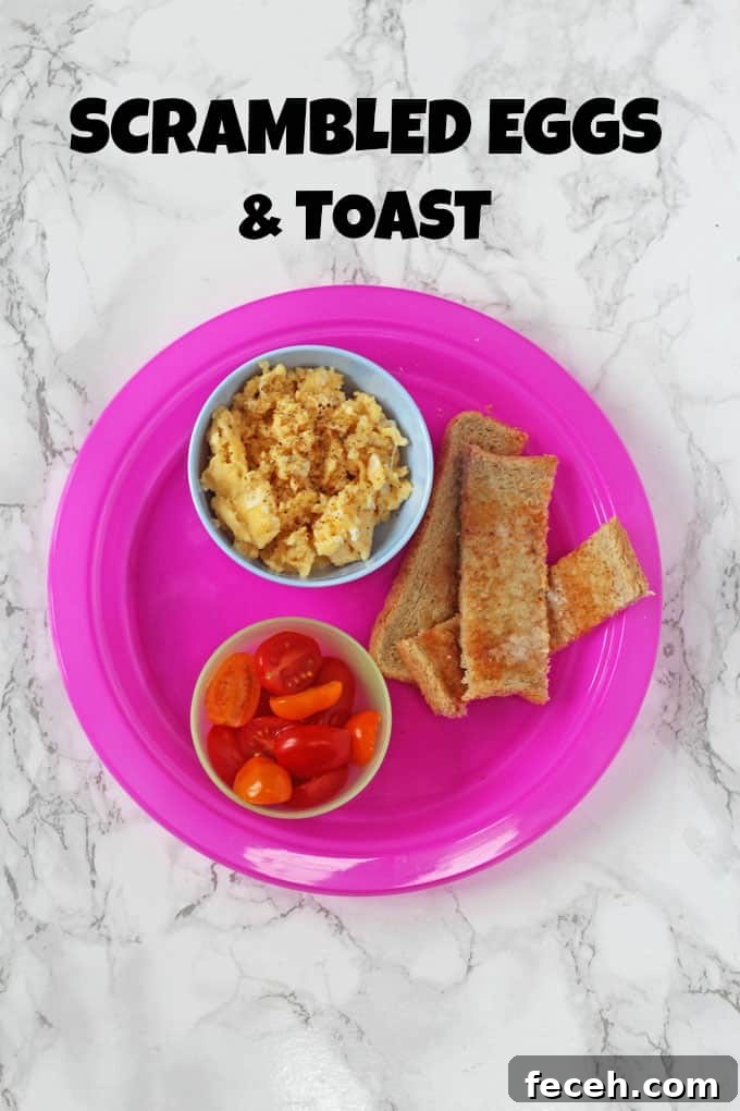 7 Kid-Friendly Breakfast Ideas for a Week of Mornings 9 Breakfast Ideas For Kids 6 - Scrambled Eggs & Toast