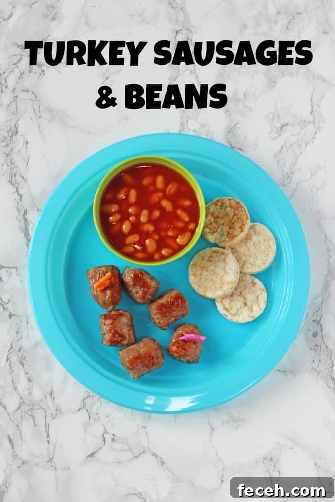 7 Kid-Friendly Breakfast Ideas for a Week of Mornings 10 Breakfast Ideas For Kids 7 - Turkey Sausages & Beans