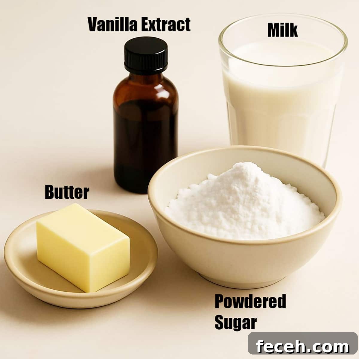 Image With Ingredients in Separate Containers on Neutral Background.