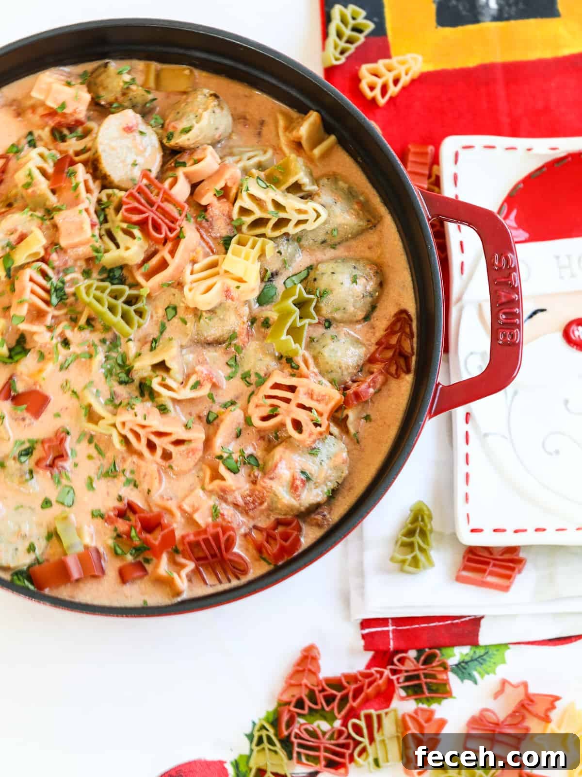 Christmas Soup in cast iron pot