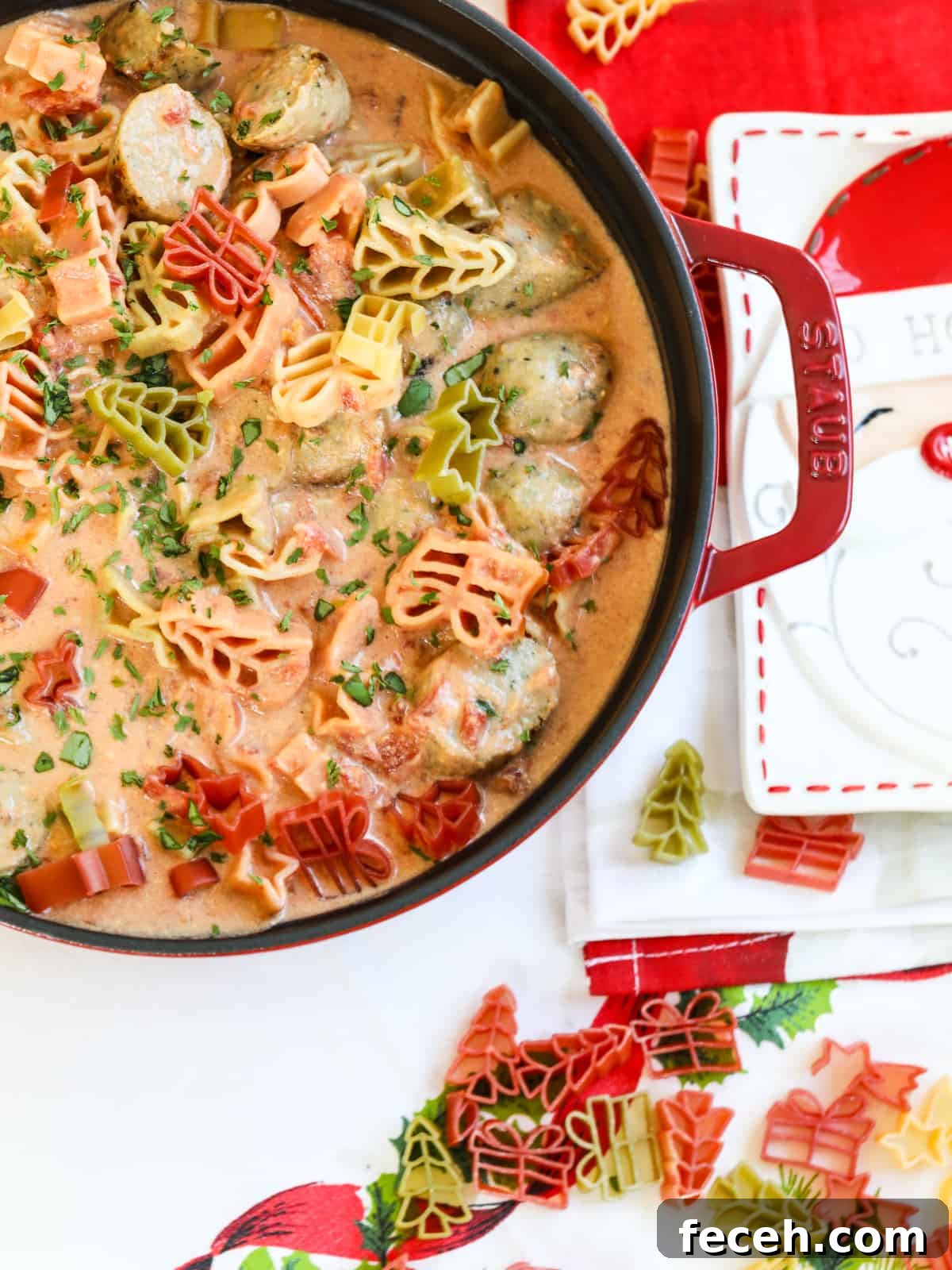 Christmas soup in Staub cast iron pot