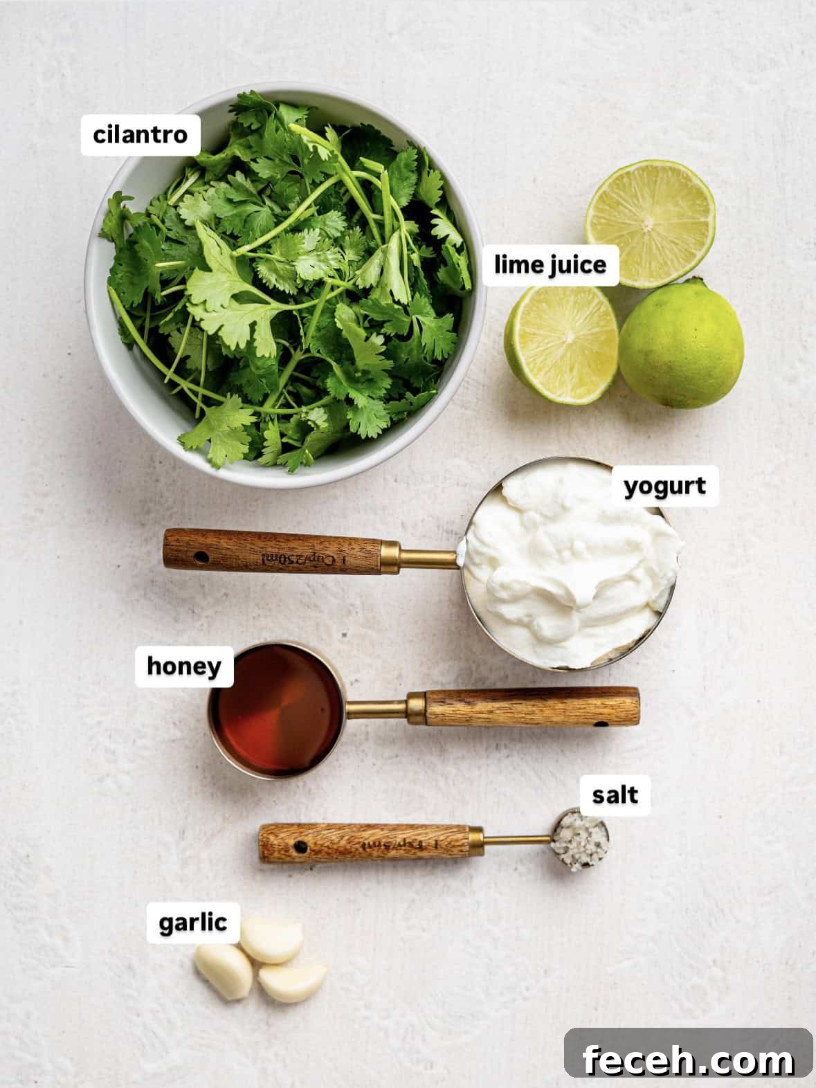 ilantro and Lime Dressing Ingredients.