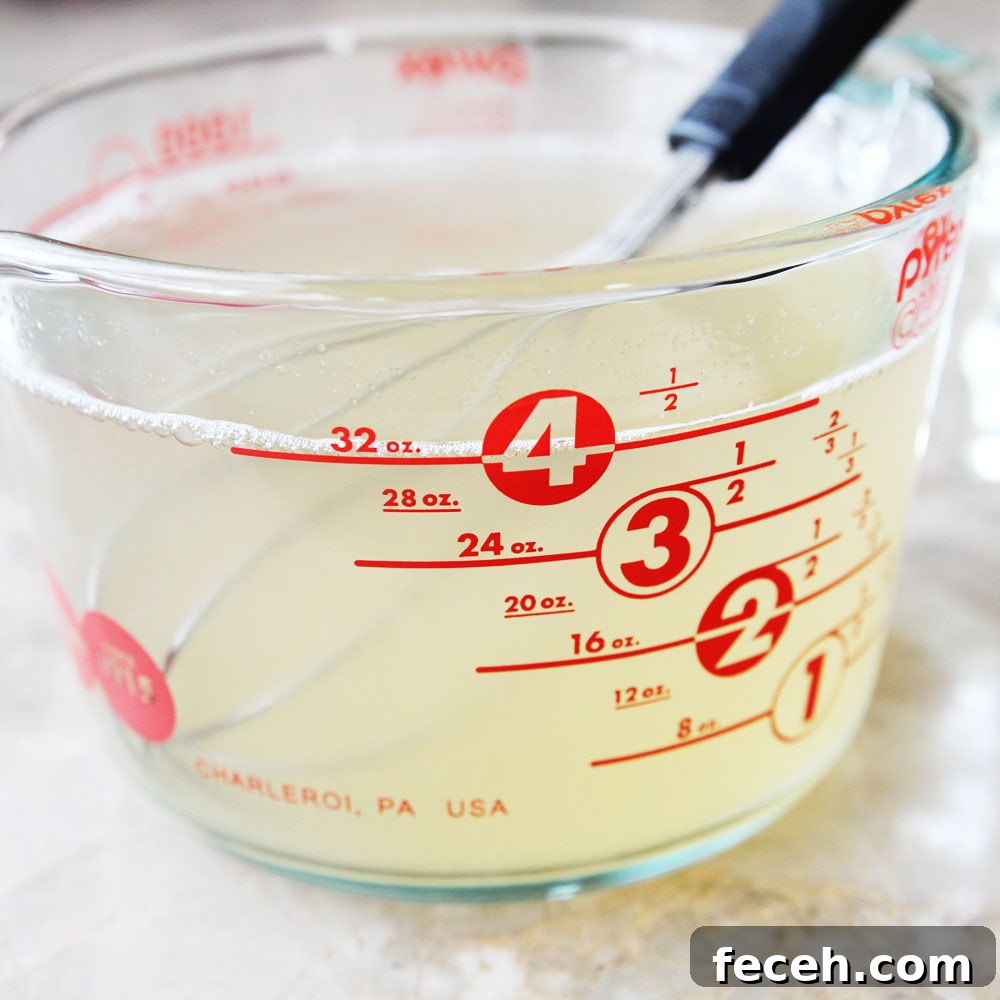 Homemade Lemonade Jello Recipe (Sugar‑Free Option) 5 Hot gelatin mixture