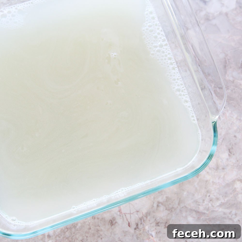 Homemade Lemonade Jello Recipe (Sugar‑Free Option) 6 Pouring into pan