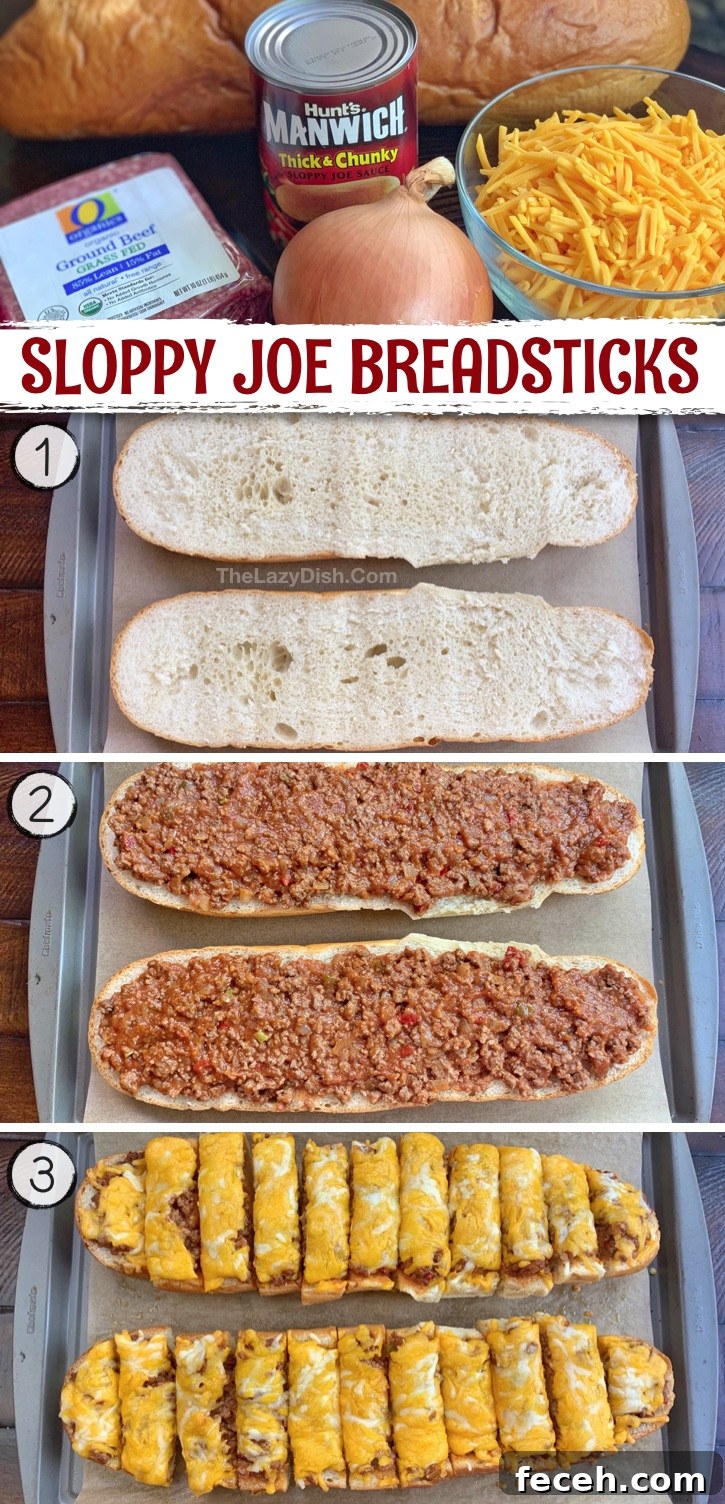Sloppy Joe French Bread Bites: Savory Open-Face Sandwich Recipe 5 Sloppy Joe breadsticks