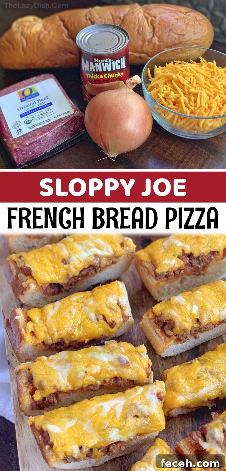 Sloppy Joe French Bread Bites: Savory Open-Face Sandwich Recipe 6 Sloppy Joe French Bread Pizza Slices