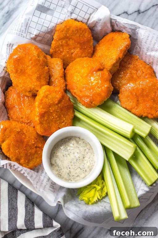 Buffalo Chicken Nuggets — Whole30, Paleo, Gluten-Free Low-Carb 4 Buffalo chicken nuggets plated