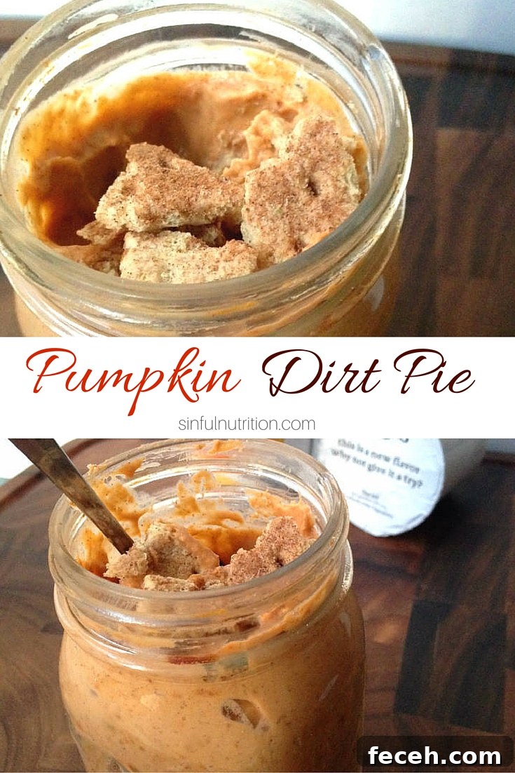 Pumpkin Dirt Pie Recipe - A fun and healthier dessert full of fall flavor. Guaranteed to be the first of the desserts to go!