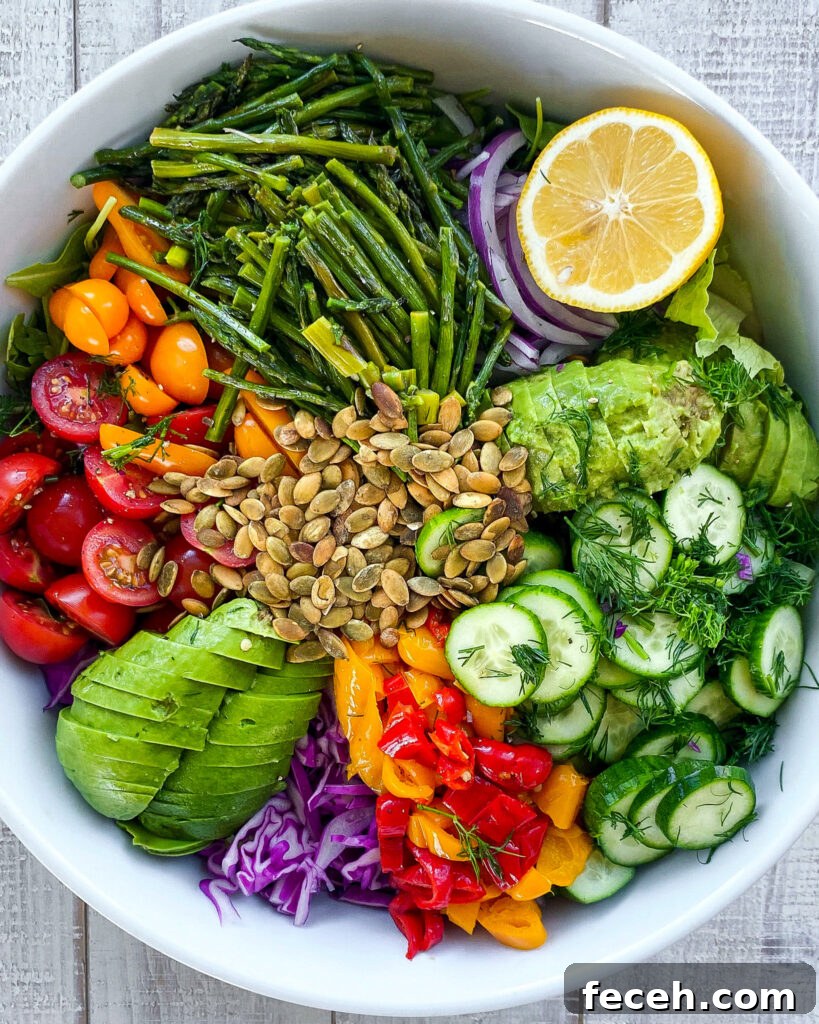 rainbow raw and roasted salad