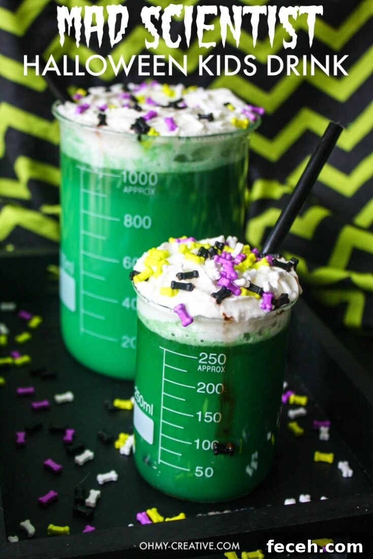 Mad Scientist Halloween Kids Drinks