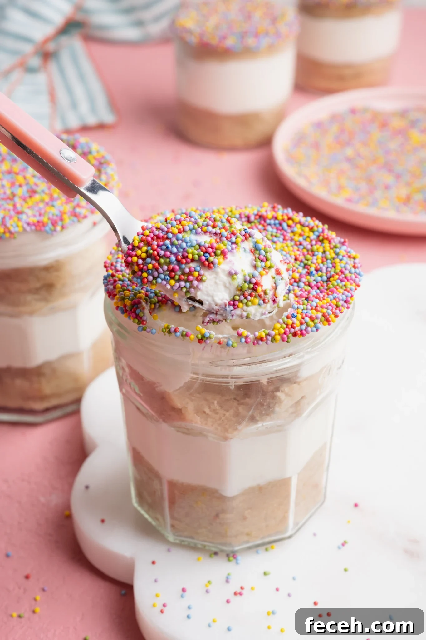 Protein dot cake