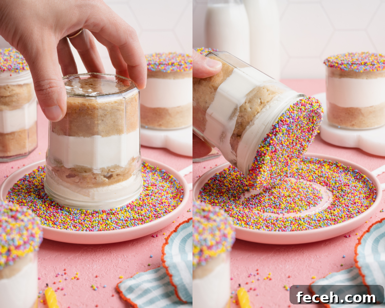 Decorating with sprinkles