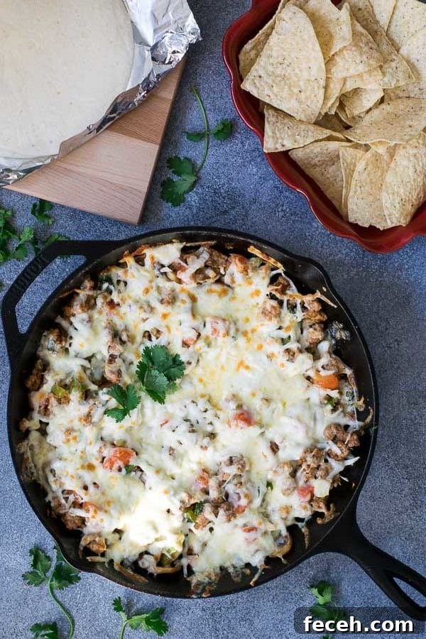 Queso fundido with chorizo