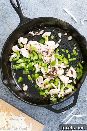Sizzling chorizo and vegetables