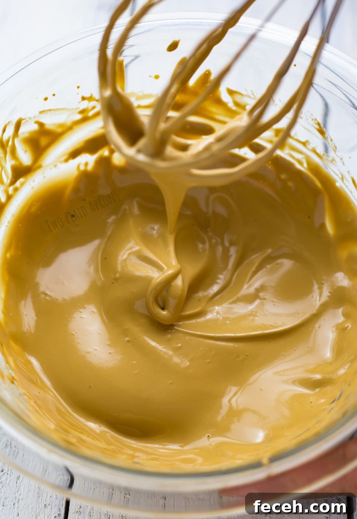 Coffee mixture whipped till ribbon stage.